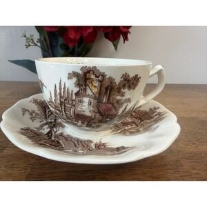 Johnson Bros Old Mill Cup And Saucer Vintage English Tableware Replacement MCM‎